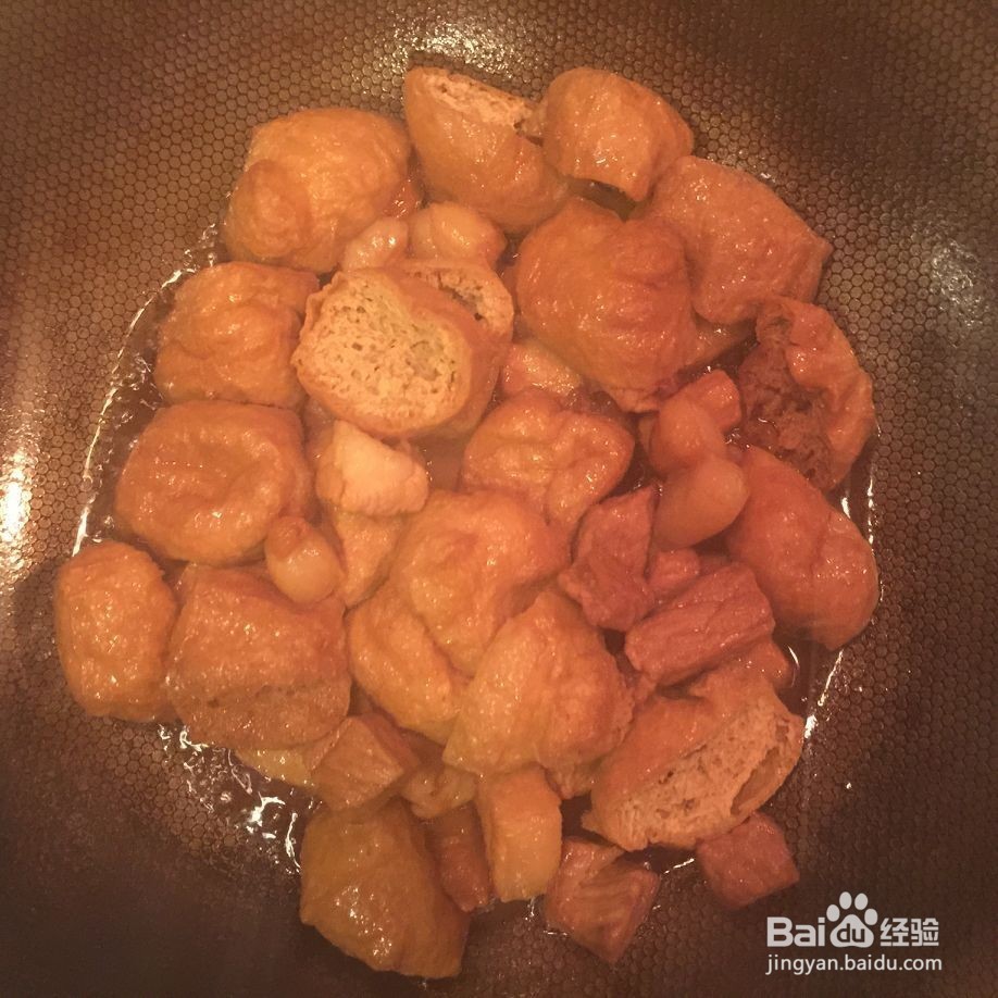 荤菜红烧油豆腐