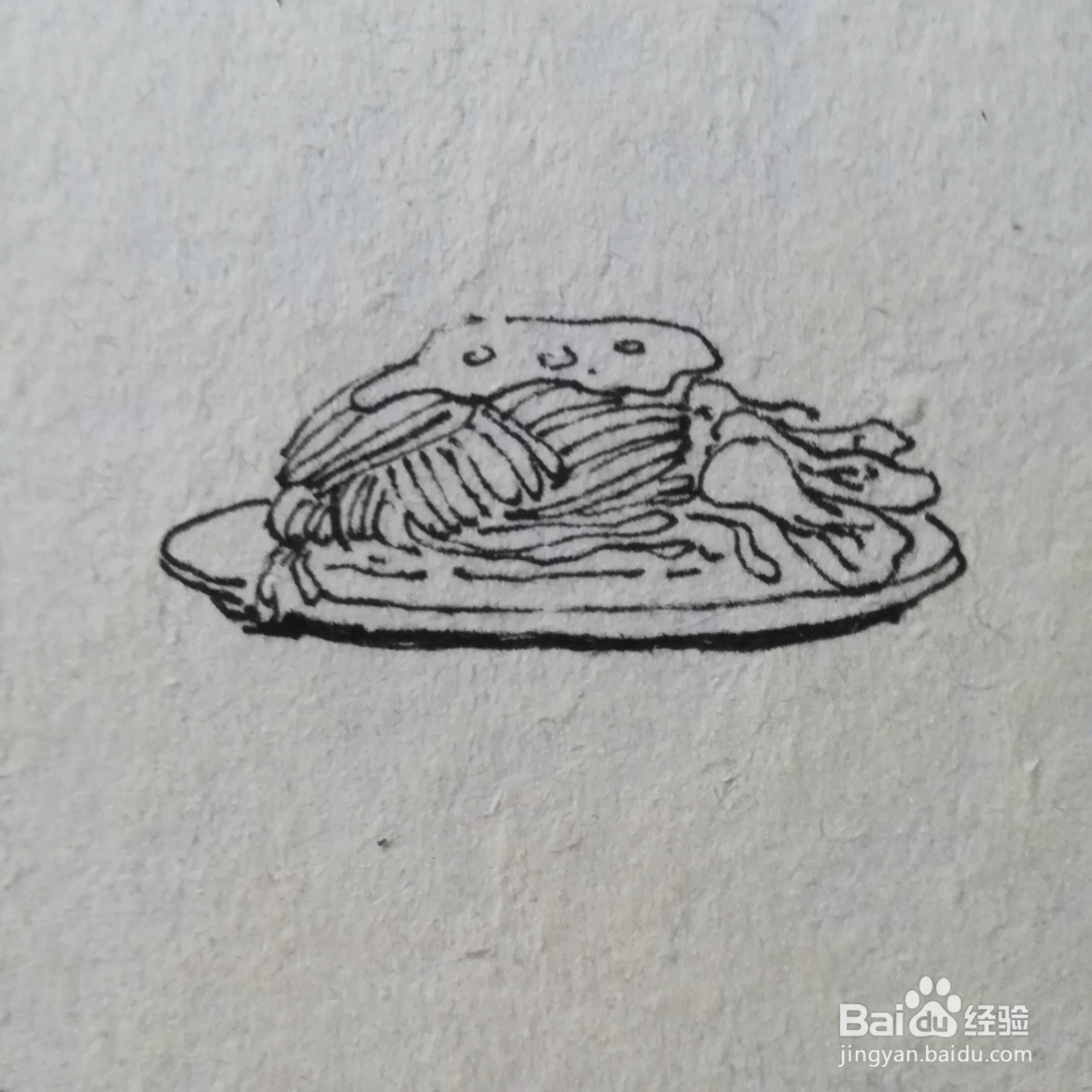 怎么画炒面简笔画