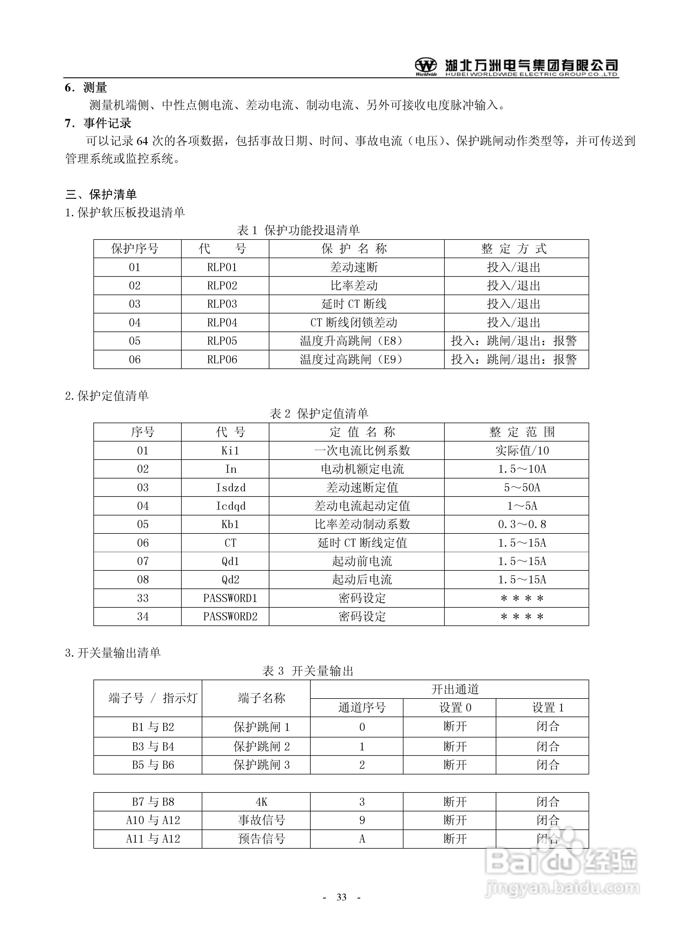 万洲WZB-2671A-3000微机母线绝缘监察保护装置使用说明:[4]