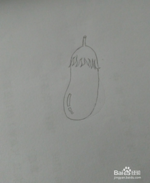简笔画茄子教程