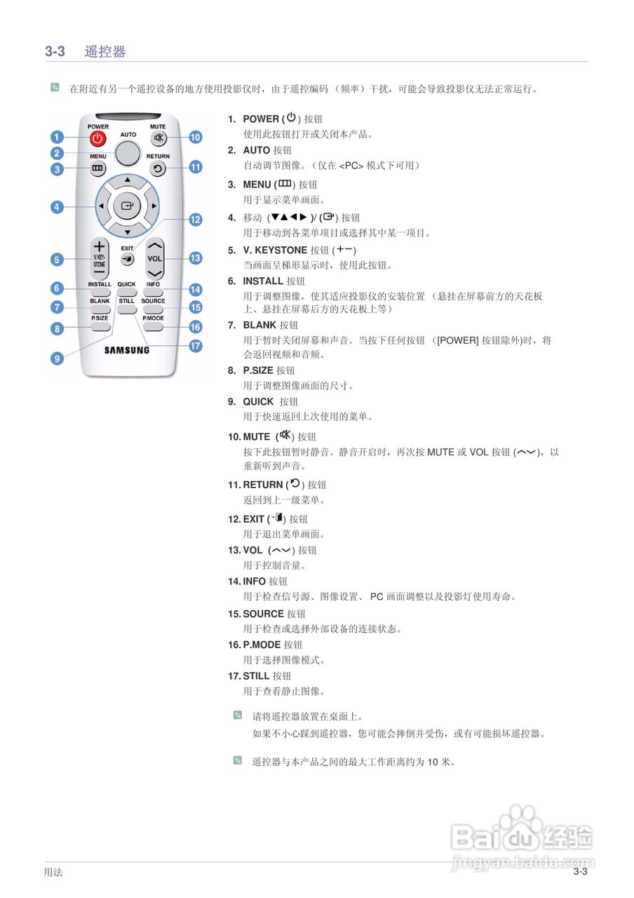 三星SP-M250投影机使用说明书:[4]