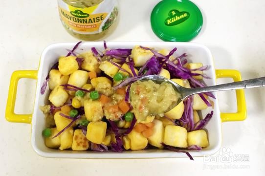 馒头蔬菜什锦沙拉的做法