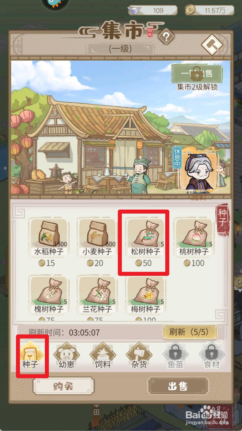 解忧小村落如何购买松树种子