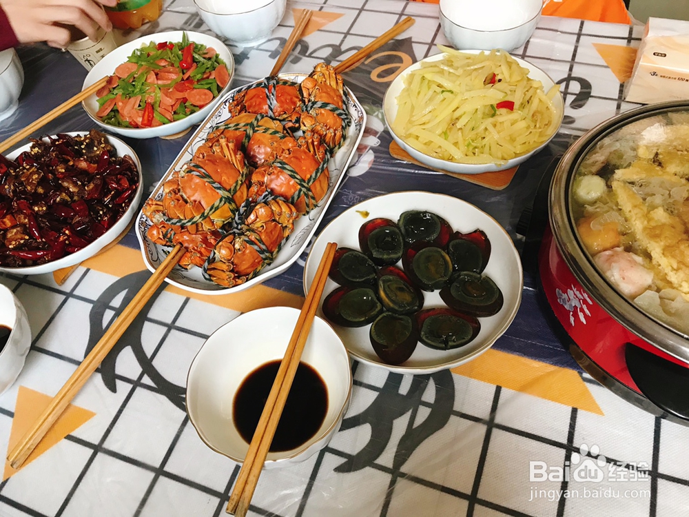 馋哭朋友的清蒸大闸蟹