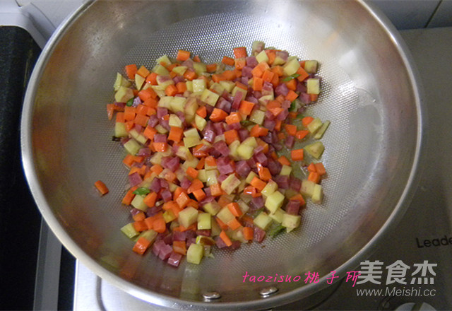 腊肠时蔬饭的做法