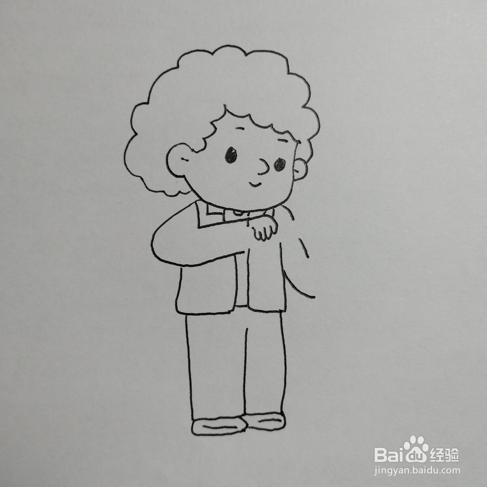 如何绘画发明家爱迪生人物卡通画