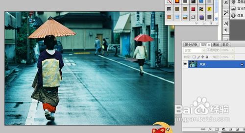 Ps怎么制作雨丝效果