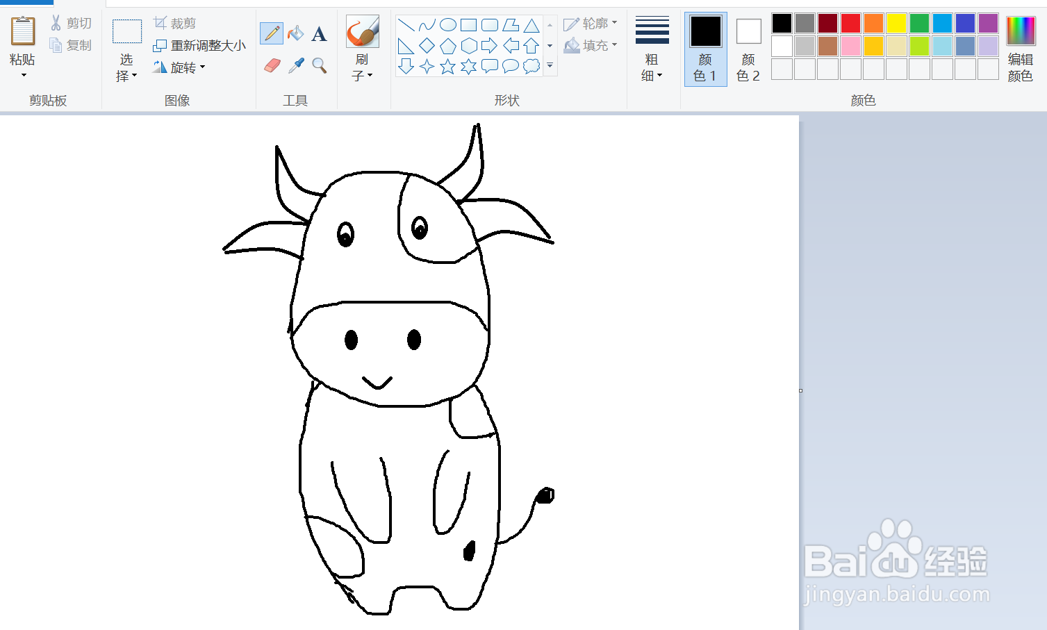 怎么用画图工具画简笔画-小牛