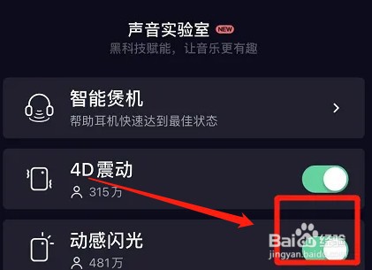 如何开启qq音乐动感闪光效果