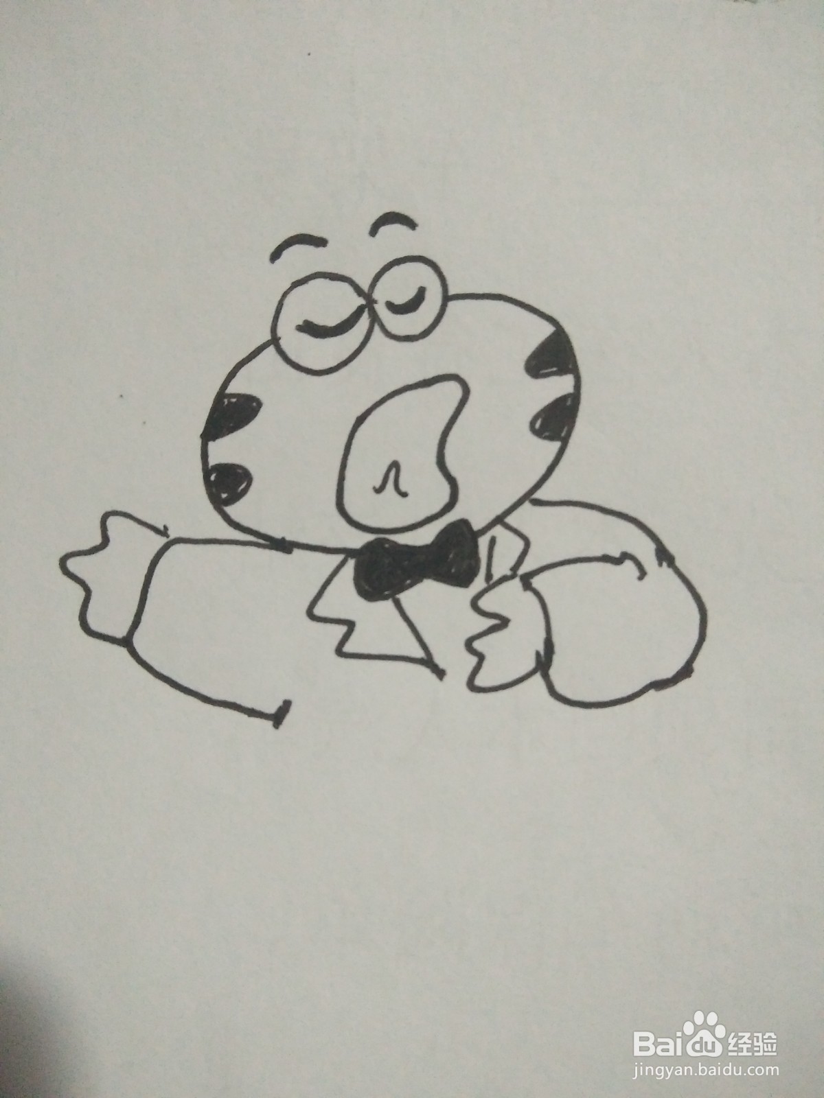 怎么画唱歌的青蛙的简笔画