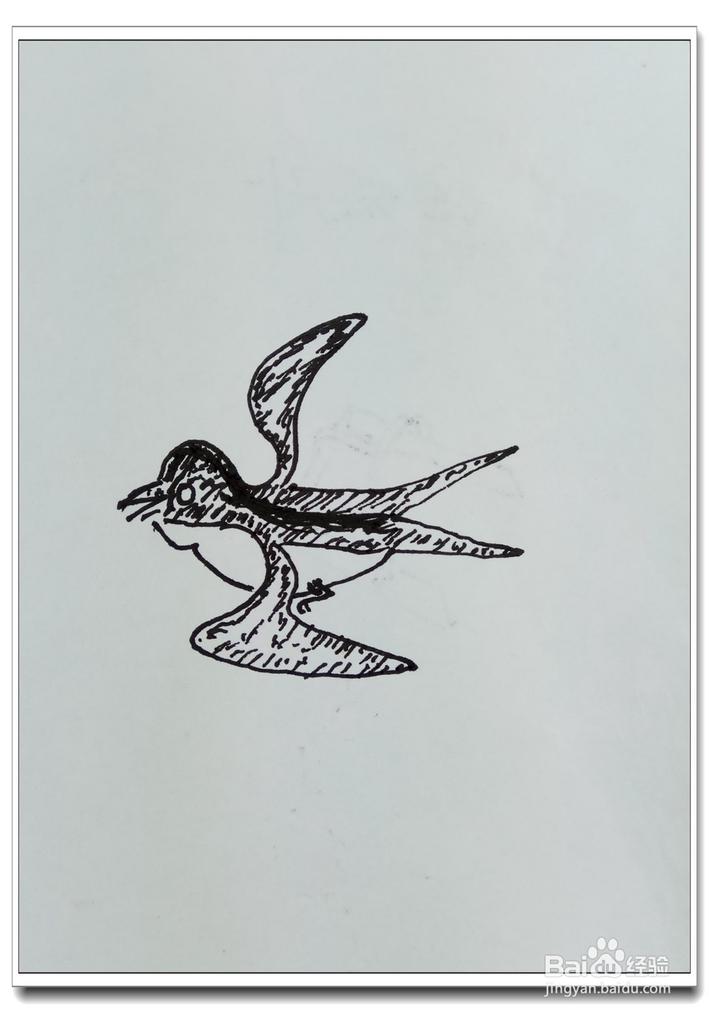 怎样画简笔画小燕子？