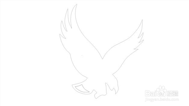 雄鹰展翅简笔画