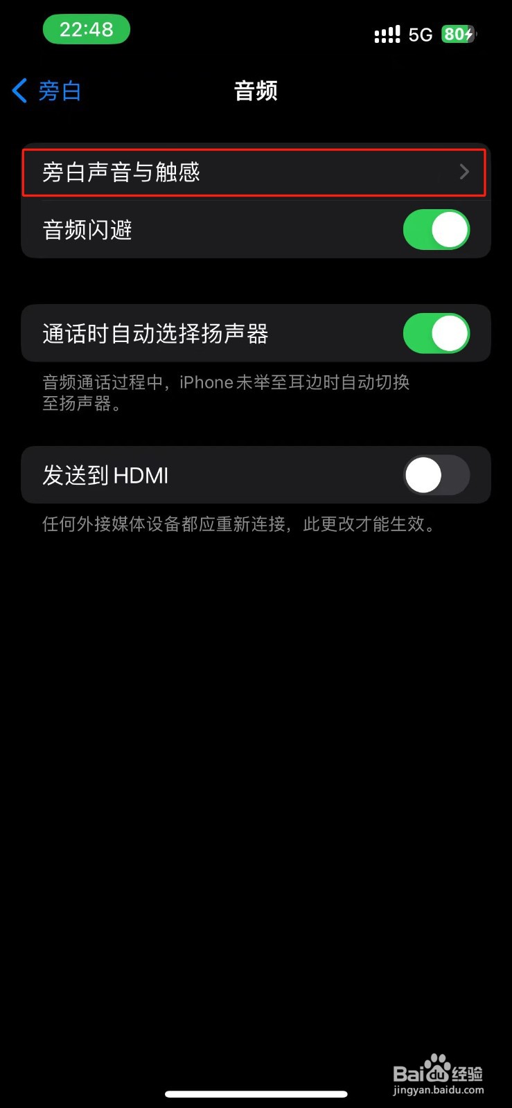 iPhone旁白已聚焦在屏幕识别项目的触感在哪开启