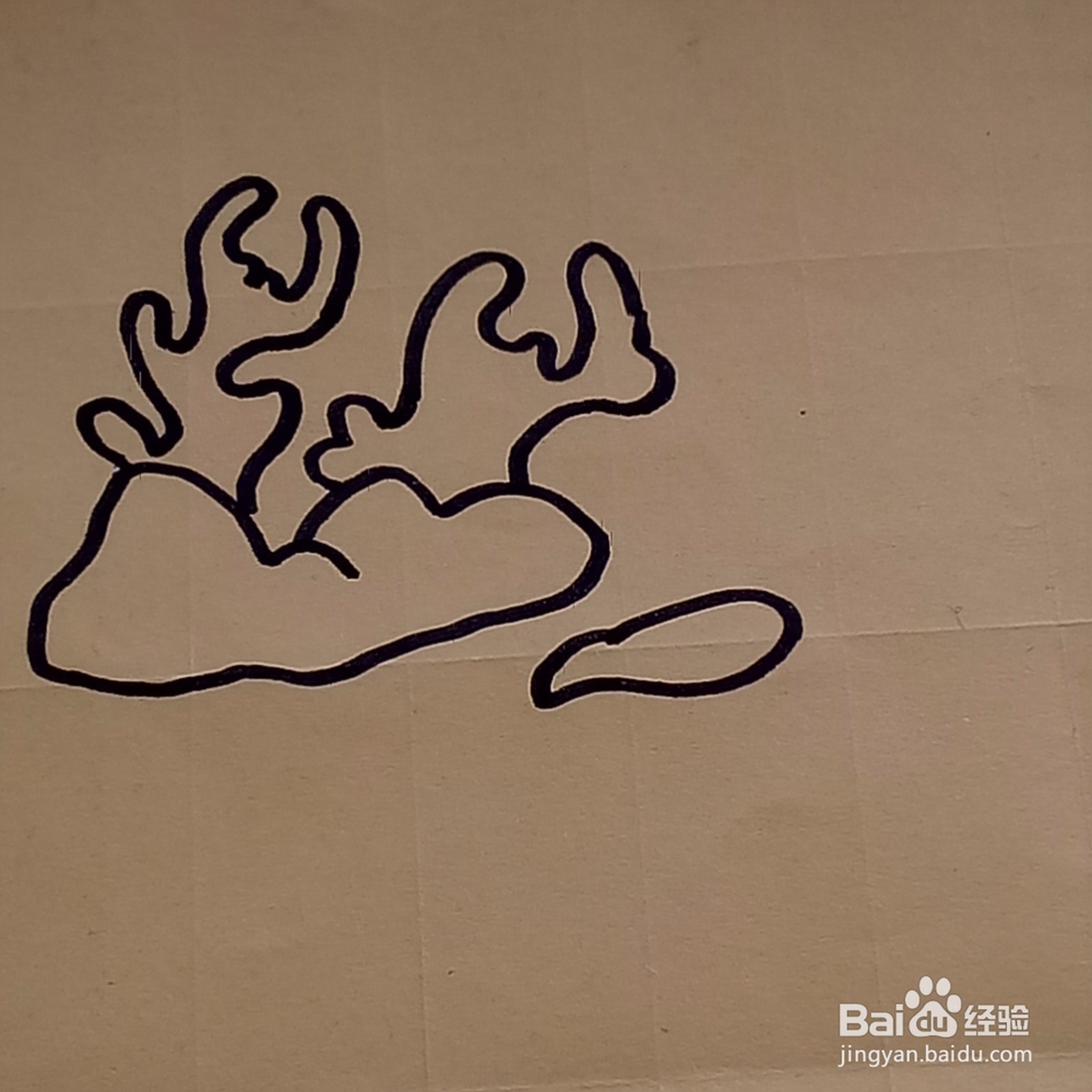 漂亮的海底珊瑚简笔画