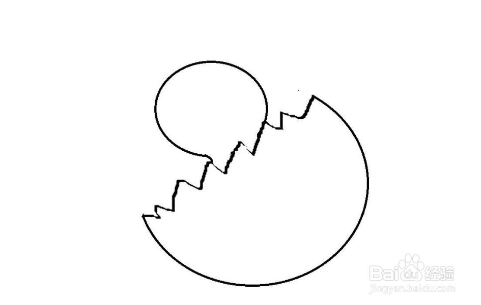 怎样画破壳的小鸡