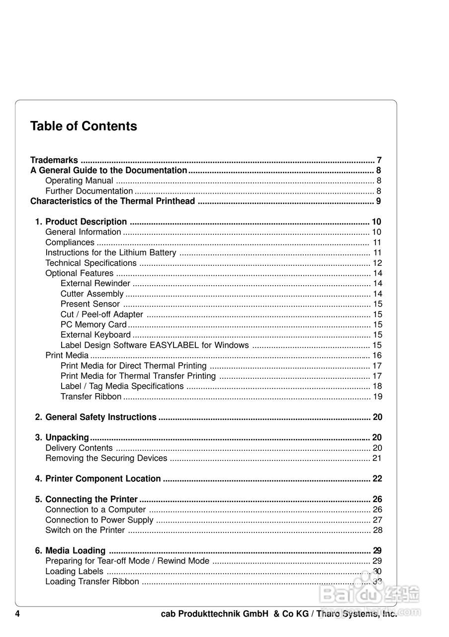 cab A8200打印机使用说明书:[1]