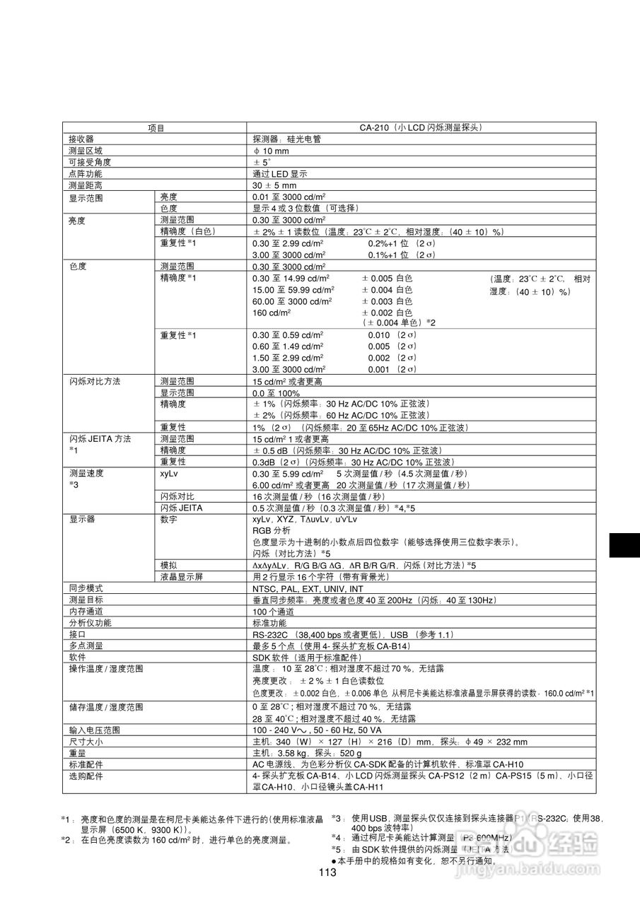 欣润彩色分析仪CA-210说明书:[12]