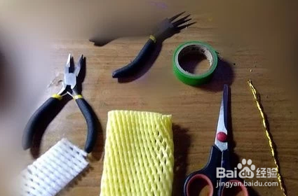 泡沫网套做花朵教程