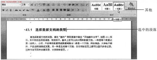 Word2007基础教程：使用样式