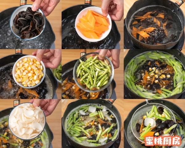 芦笋百合炒鸡丁