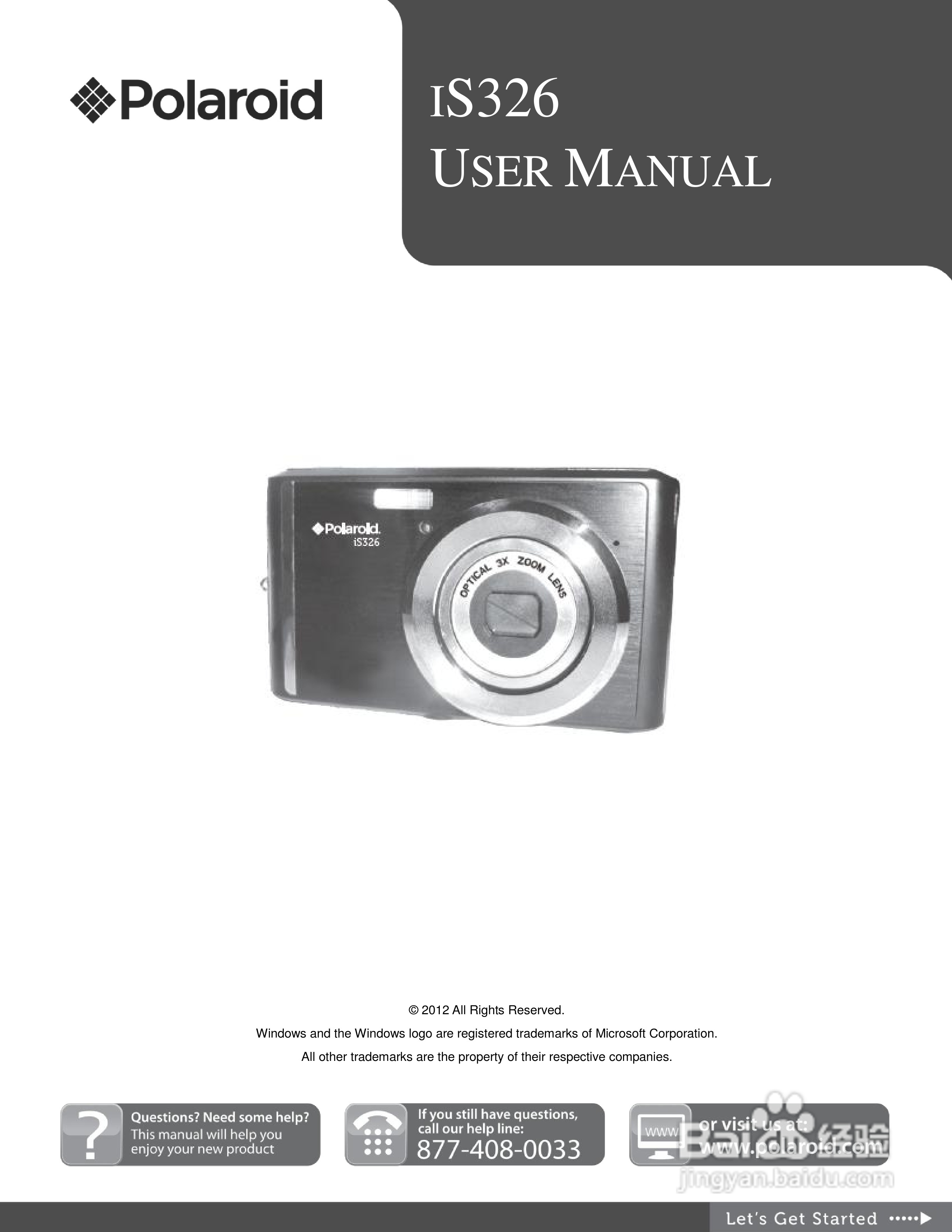 宝丽来IS326数码相机说明书:[1]