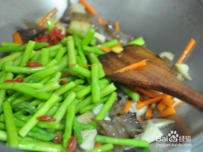 如何炒芦笋时蔬杏鲍菇