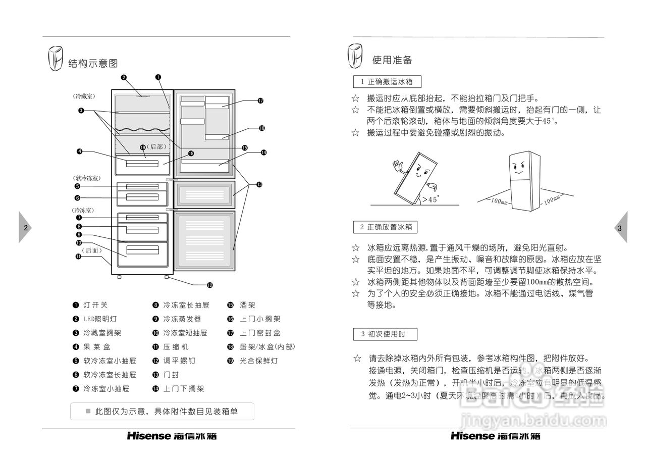 海信冰箱bcd-232d/x1型使用说明书