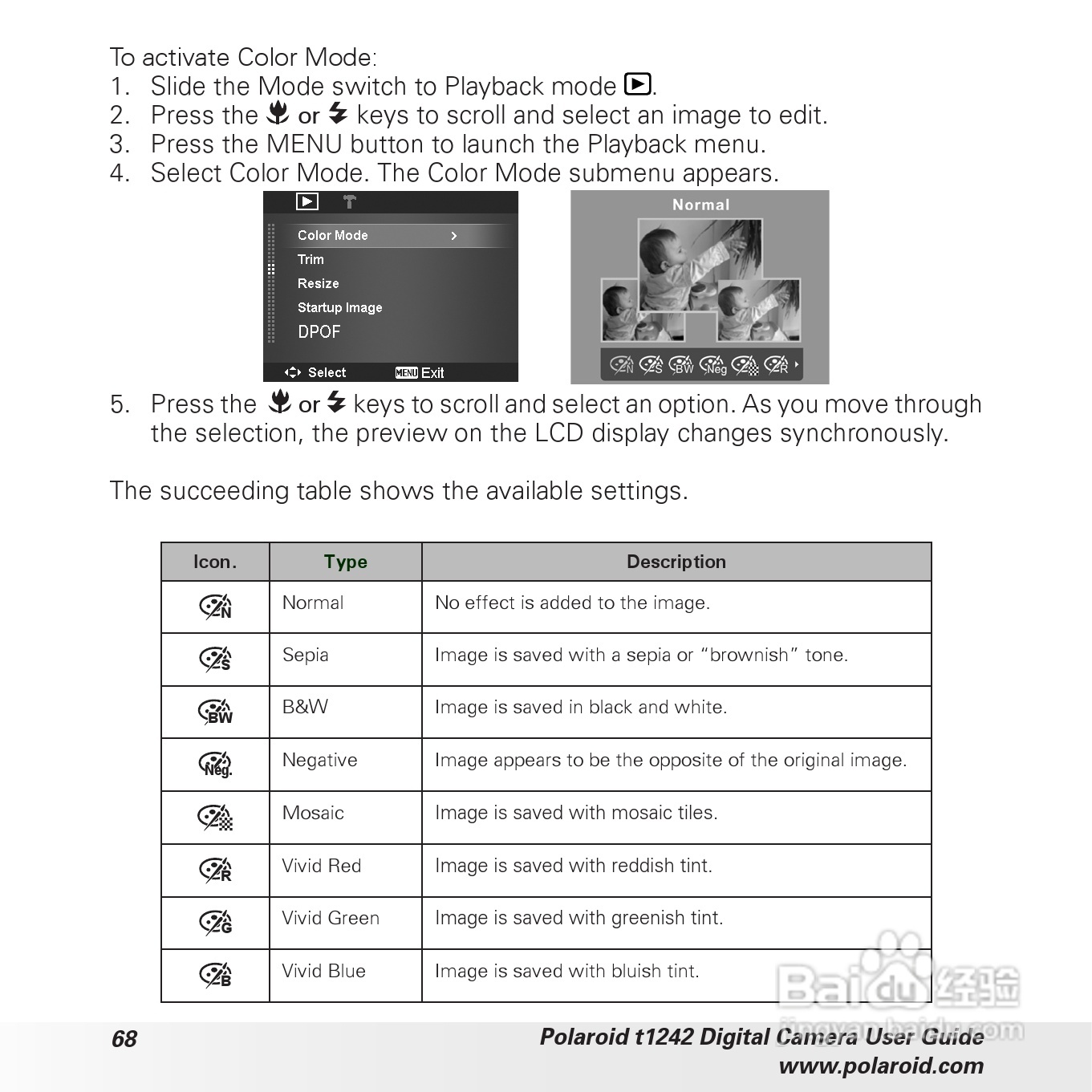宝丽来Polaroid t1242数码相机使用说明书:[7]