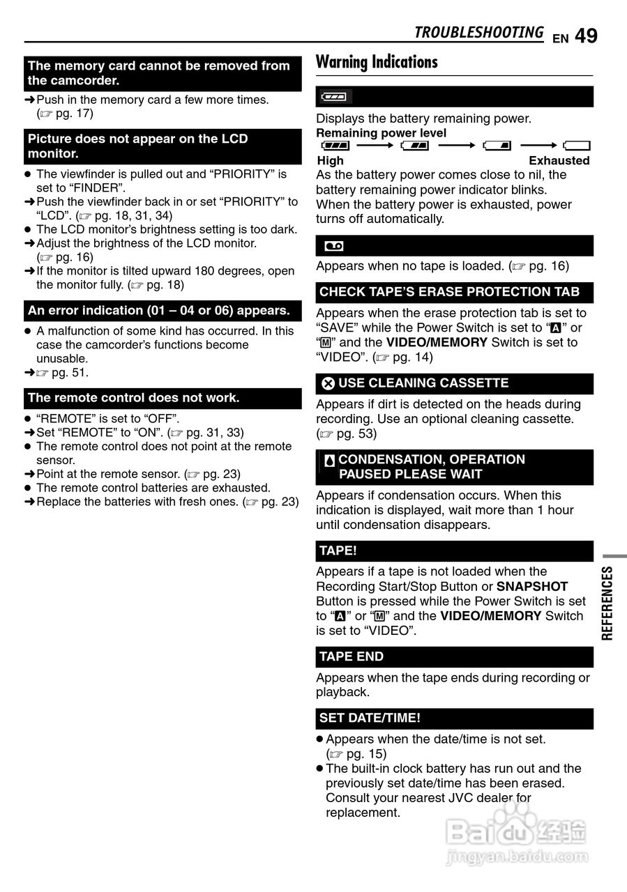 JVC GR-D290摄像机说明书:[5]