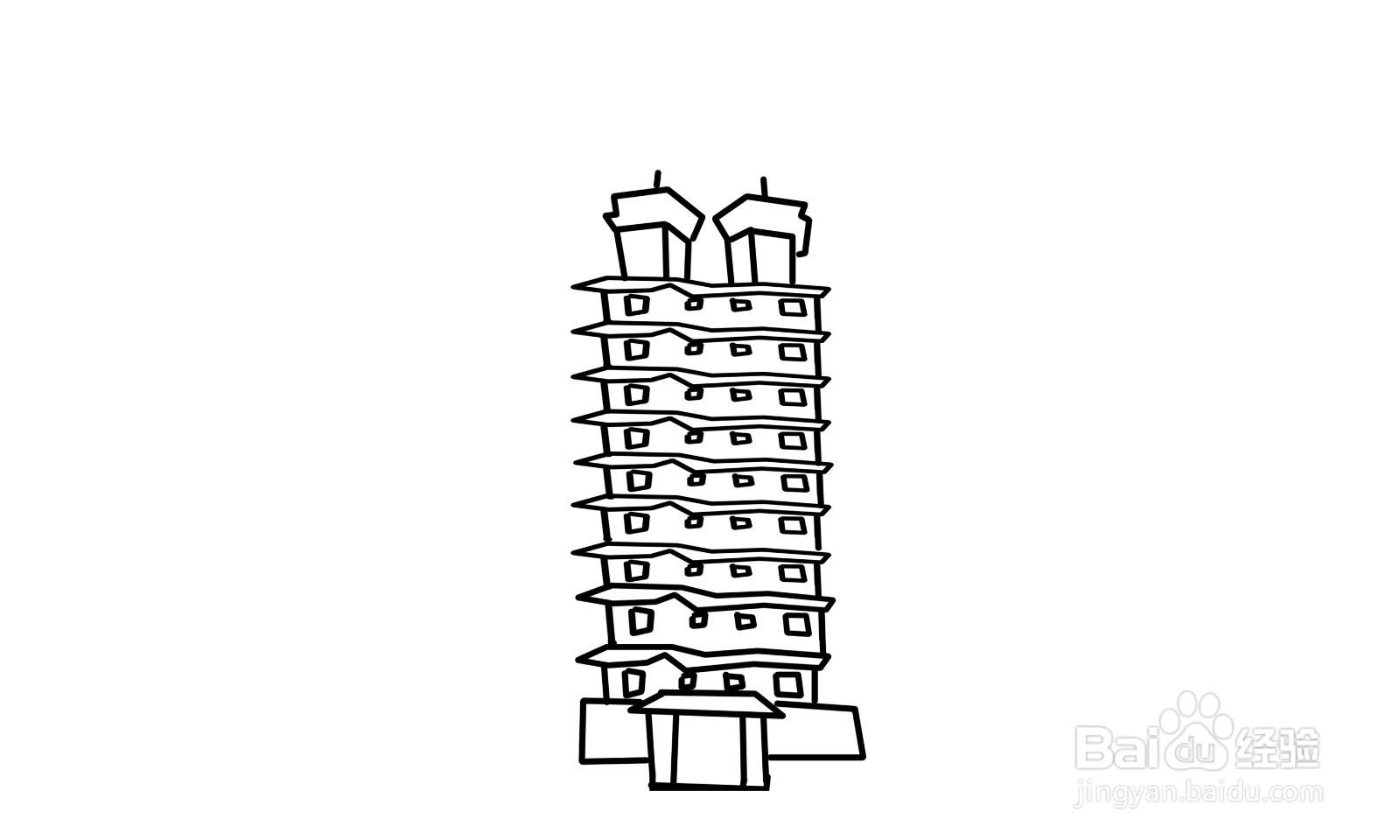 郑州二七塔简笔画如何画?