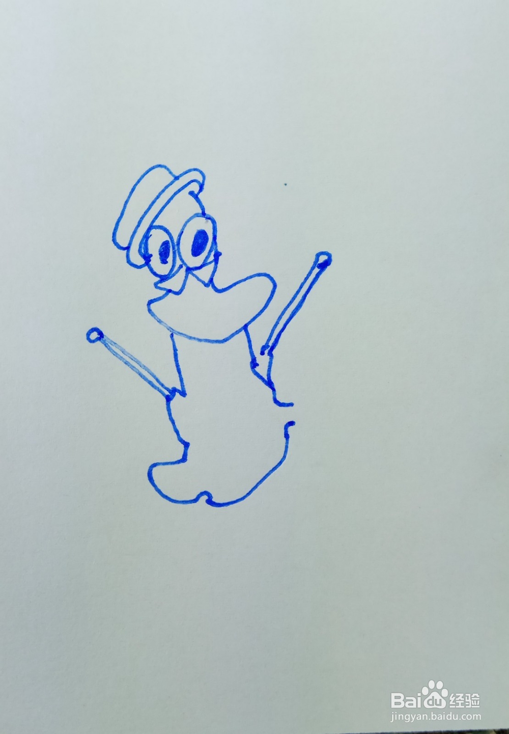 怎样画儿童简笔画巴特打鼓？