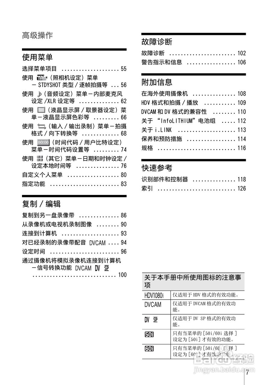 索尼HVR-Z1C数字摄录一体机使用说明书:[1]