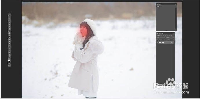 如何用PS给照片添加漫天雪花的效果