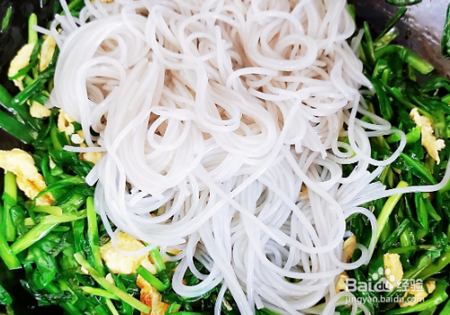 韭菜鸡蛋炒粉丝