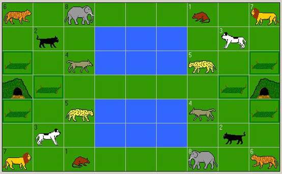 斗兽棋棋子怎样摆放