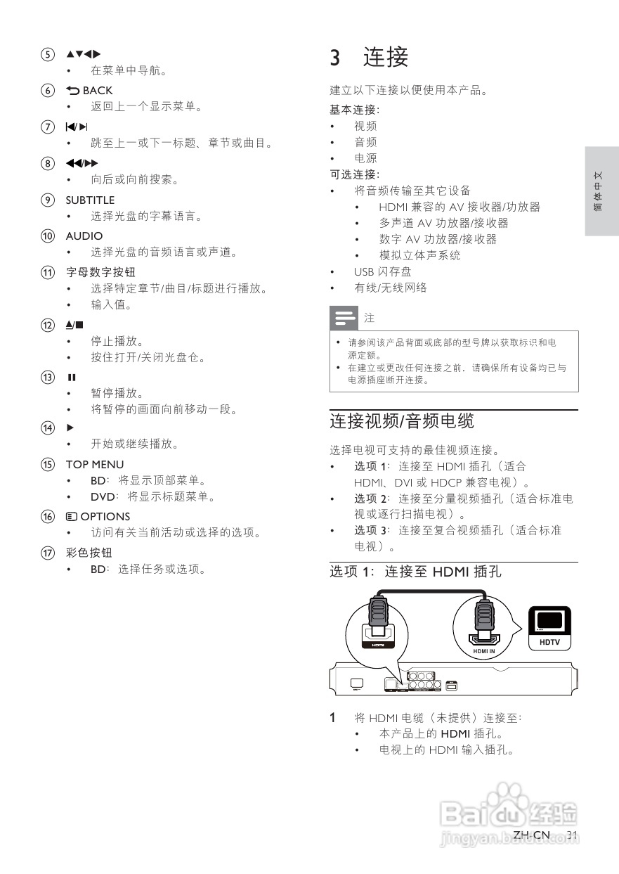 飞利浦BDP5100/93蓝光光盘播放机使用说明书:[1]
