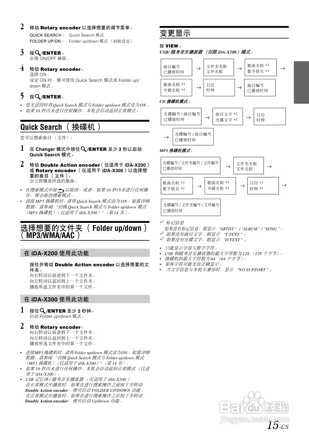阿尔派 IDA-X200,IDA-X300型接收机说明书:[1]