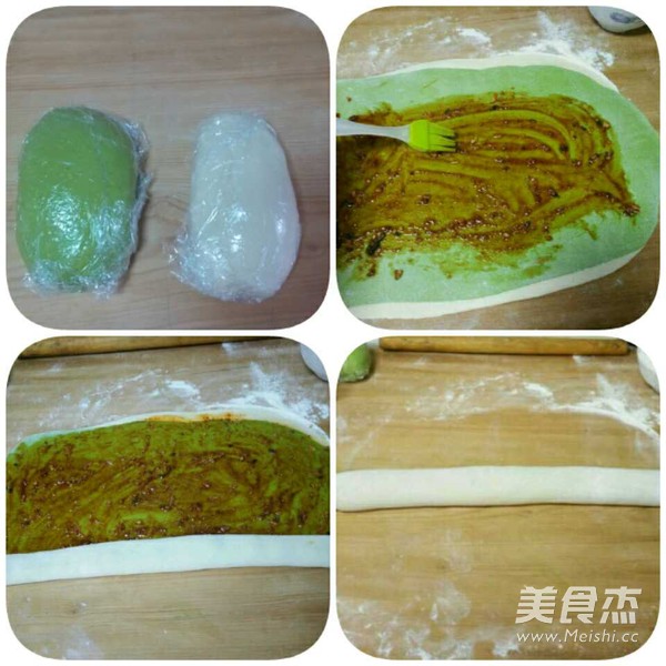 双色香辣小花卷