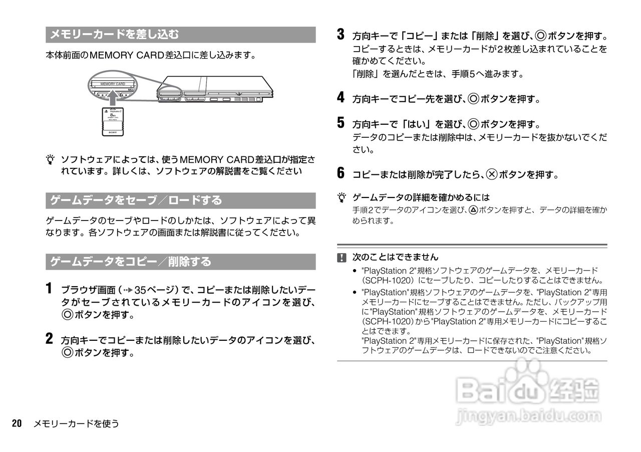 SONY SCPH-70000超薄陶瓷白PS2主机说明书:[2]