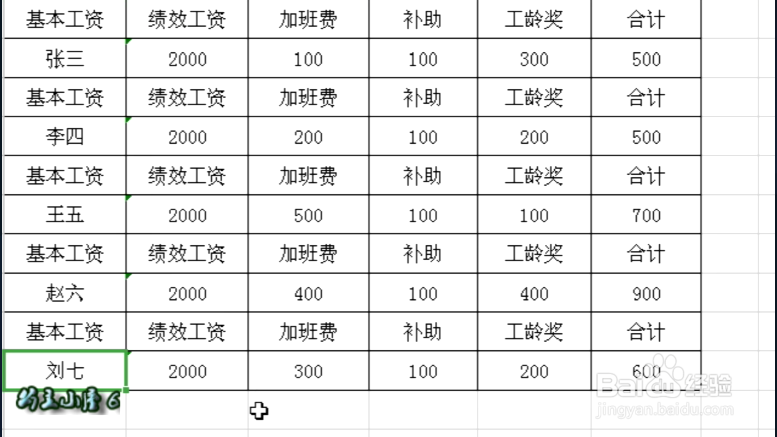 如何简单制作工资条