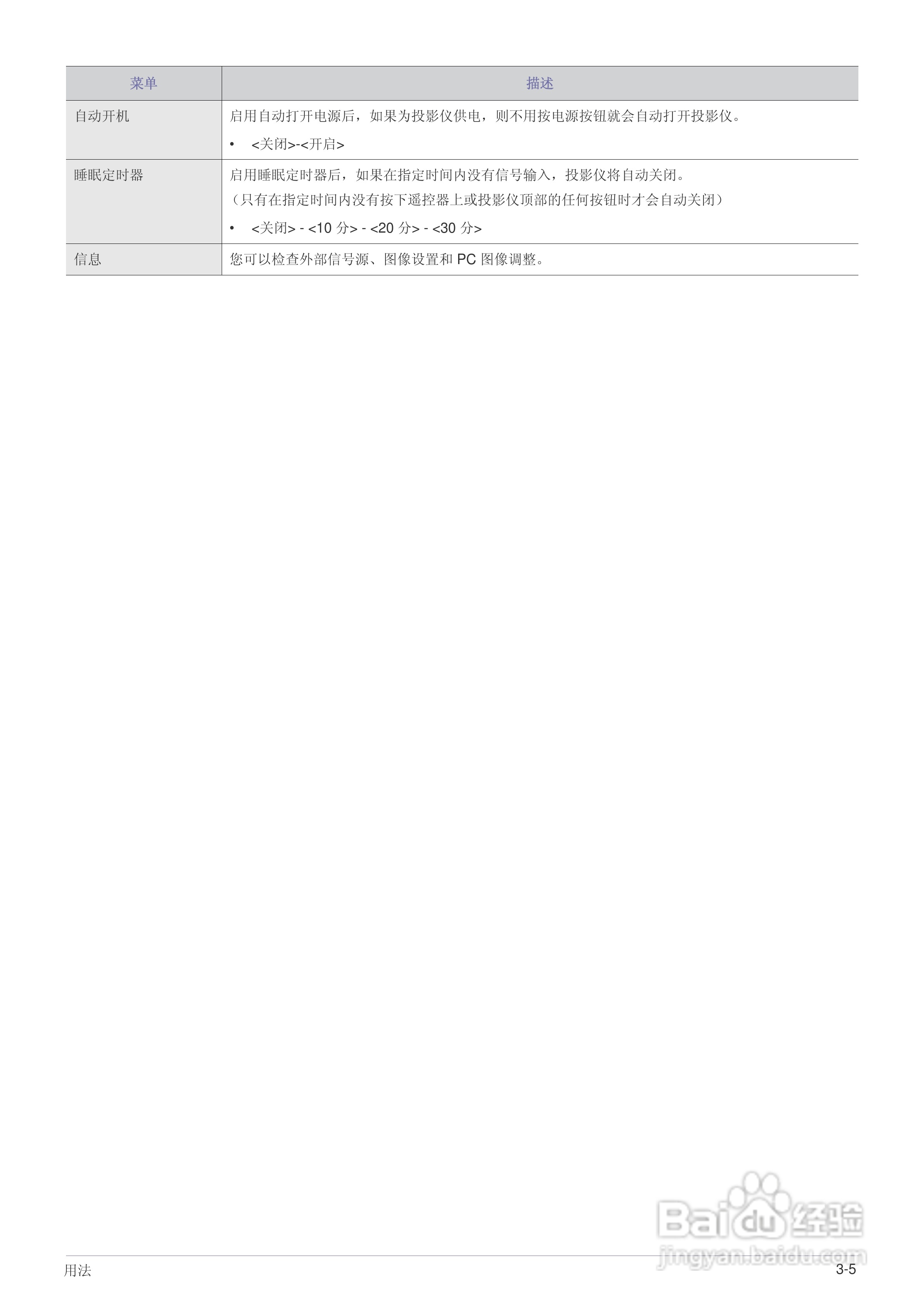 三星SP-L351投影机使用说明书:[6]