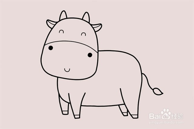 牛怎么画出名图片