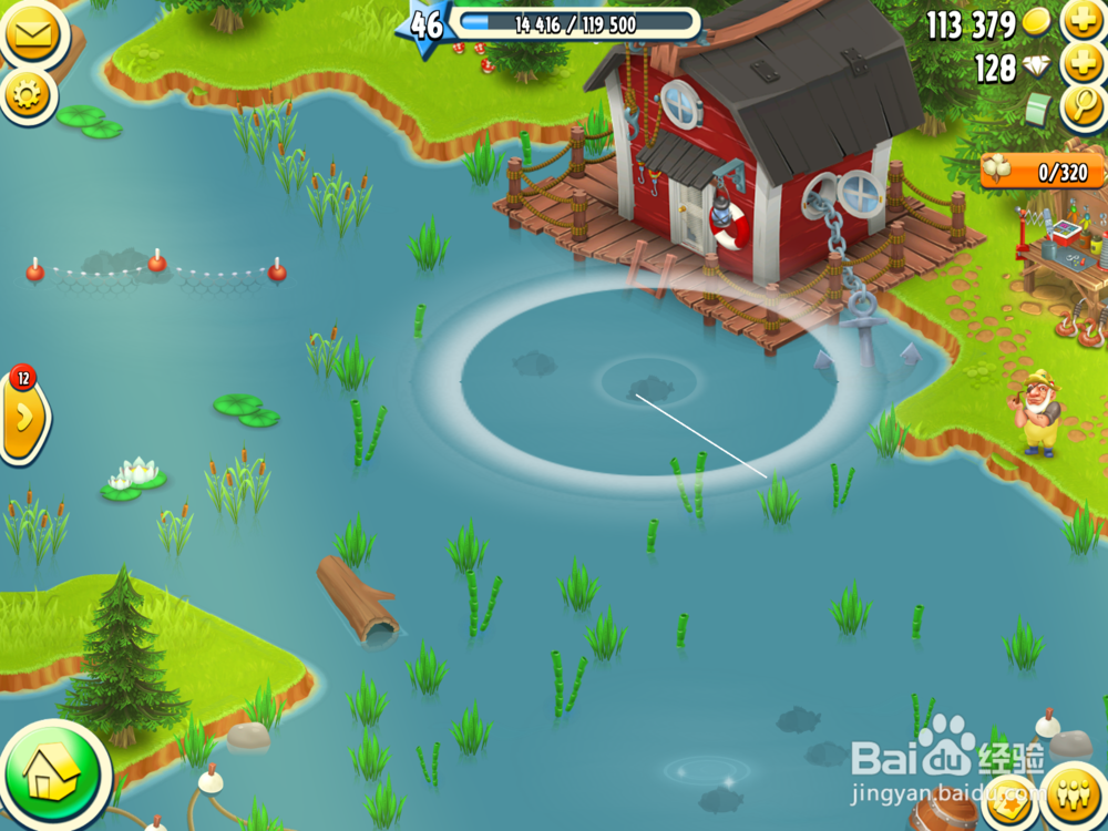 卡通农场怎么钓鱼？