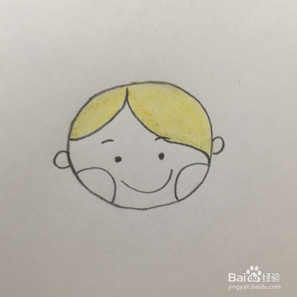 头发服帖的男生头怎么画？