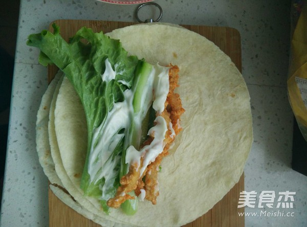 懒人版早餐-鸡肉卷