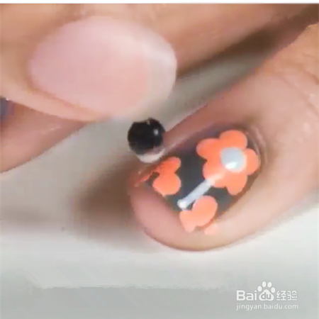 萌萌哒 卡哇伊花朵图案美甲