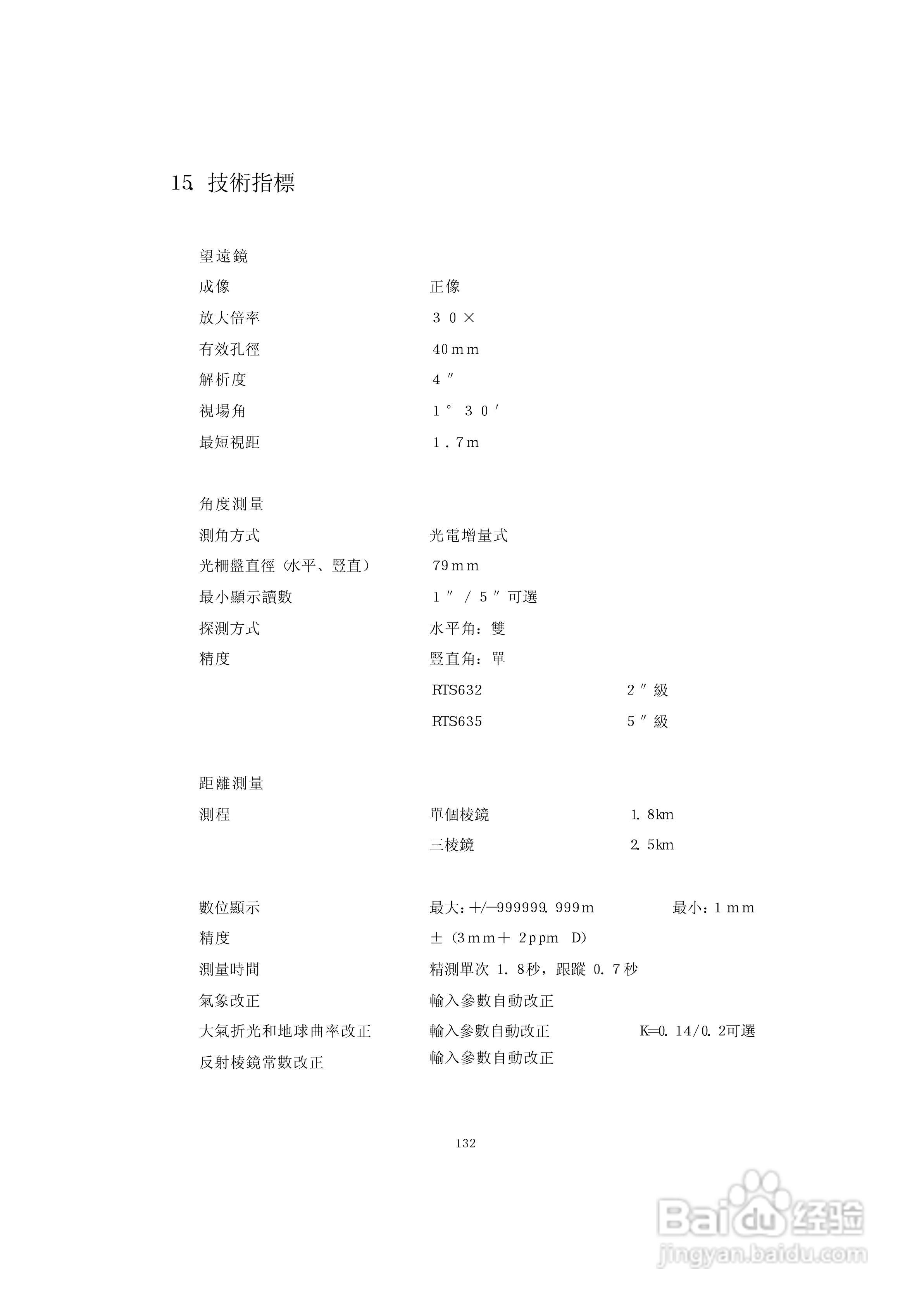 上煇RTS-630全站仪说明书:[15]