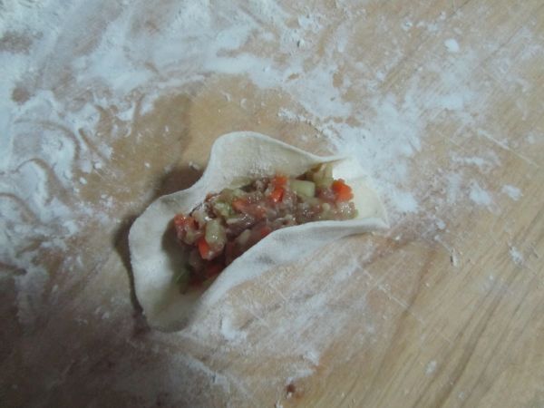 佛手瓜三鲜锅贴