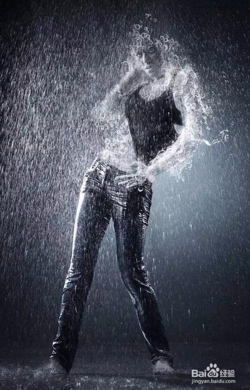 PS雨中美女合成教程
