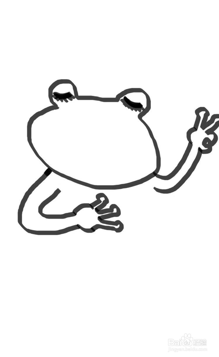 简笔画教程之可爱的青蛙